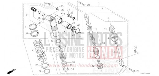 KISSEN, HINTEN CRF250RS de 2025